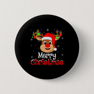 Chapa Redonda De 5 Cm Reno Merry Navidad Familia Hombres Mujeres Niños X