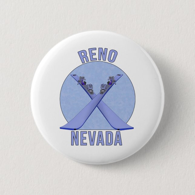 Chapa Redonda De 5 Cm Reno, Nevada (Anverso)