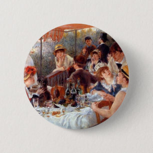 Chapa Redonda De 5 Cm Renoir - Almuerzo del Fiesta de paseos en bote