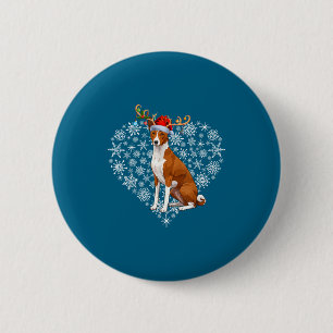 Chapa Redonda De 5 Cm Renovales de Navidad Sombrero de Santa Amantes Bas