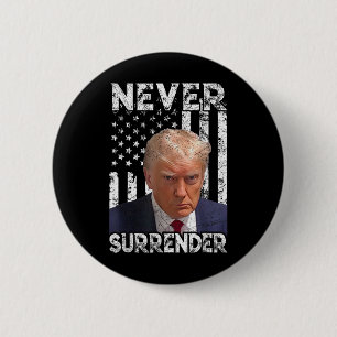 Chapa Redonda De 5 Cm Renuncia a Trump Mug Shot 2024 Bandera estadounide