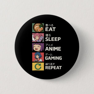 Chapa Redonda De 5 Cm Repetir el juego de animaciones de sueño