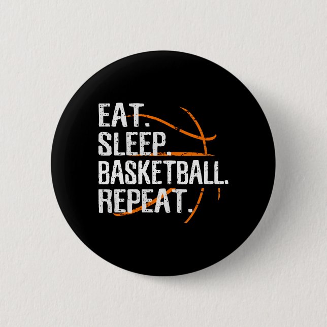 Chapa Redonda De 5 Cm Repetir el sueño del baloncesto - Regalo para balo (Anverso)