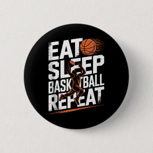 Chapa Redonda De 5 Cm Repito de Básquetbol de sueño, jugador, niños, Chi