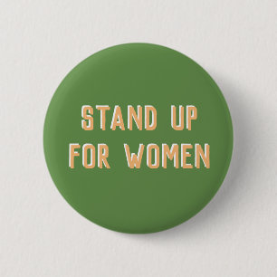 Chapa Redonda De 5 Cm Represente para arriba el Pin de las mujeres