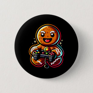 Chapa Redonda De 5 Cm Reproducción de Navidades de videojuegos de contro