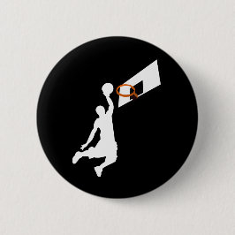 Chapa Redonda De 5 Cm Reproductor de baloncesto Slam Dunk - Silhouette b
