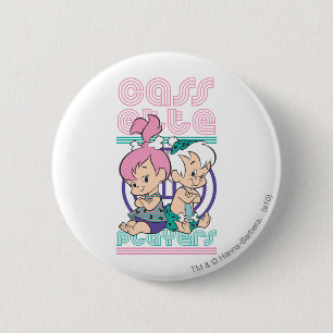 Chapa Redonda De 5 Cm Reproductores de casete de PEBBLES™ y de BAM-BAM