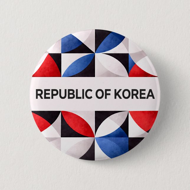 Chapa Redonda De 5 Cm Republic of Korea (Anverso)