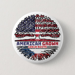 Chapa Redonda De 5 Cm República Checa Estados Unidos Estados Unidos