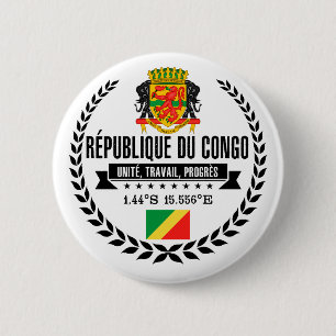 Chapa Redonda De 5 Cm República de Congo