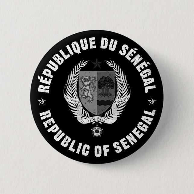 Chapa Redonda De 5 Cm República de Senegal (Anverso)