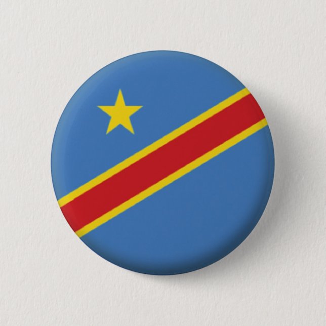 CHAPA REDONDA DE 5 CM REPÚBLICA DEMOCRÁTICA DEL CONGO PINTURA (Anverso)