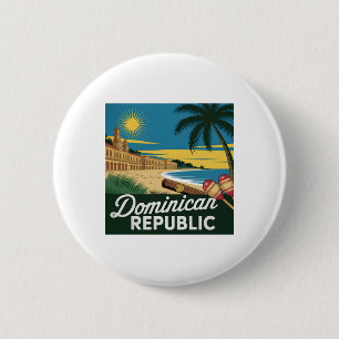 Chapa Redonda De 5 Cm República Dominicana Arquitectura Colonial Vintage