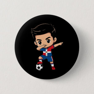 Chapa Redonda De 5 Cm República Dominicana Niño Dab Bandera Dominicana P