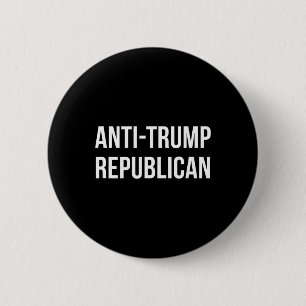 Chapa Redonda De 5 Cm Republicano anti-Trump - 