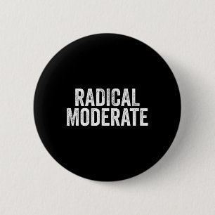 Chapa Redonda De 5 Cm Republicano Demócrata Moderado Radical Divertido P