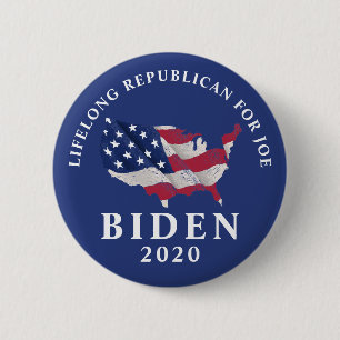Chapa Redonda De 5 Cm Republicano para Joe  Voto Para Joe Biden 2020