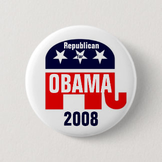 Chapa Redonda De 5 Cm Republicano para Obama