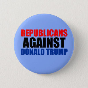 Chapa Redonda De 5 Cm Republicanos contra Donald Trump