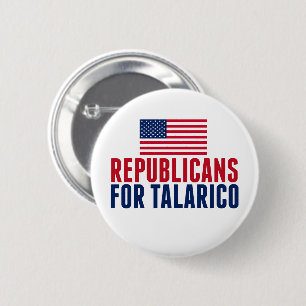 Chapa Redonda De 5 Cm Republicanos para Talarico Elección 2026