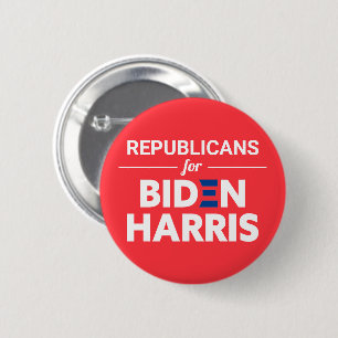Chapa Redonda De 5 Cm Republicanos por el Personalizado Biden Harris