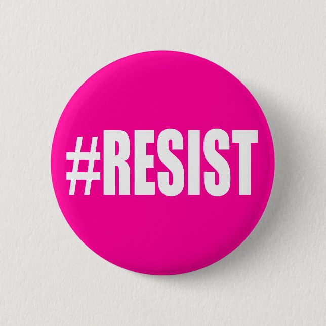 CHAPA REDONDA DE 5 CM #RESIST (Anverso)