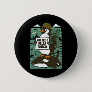 Chapa Redonda De 5 Cm Resist Penguin Activism Diseño Gráfico 3