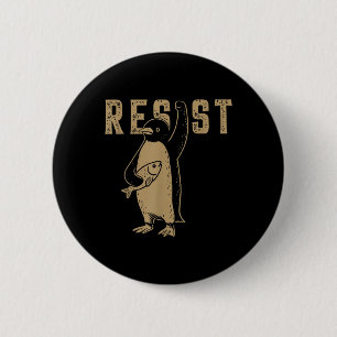Chapa Redonda De 5 Cm Resist Penguin Activism Diseño Gráfico 7