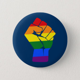 Chapa Redonda De 5 Cm #Resistimos el arcoiris LGBT levantado protesta