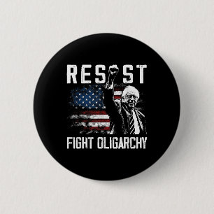 Chapa Redonda De 5 Cm Resistir a Bernie Sanders para luchar contra la ol