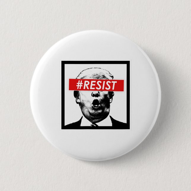 Chapa Redonda De 5 Cm Resistir a Trump (Anverso)