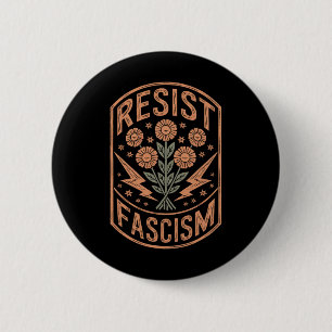 Chapa Redonda De 5 Cm Resistir al fascismo como protesta contra Trump