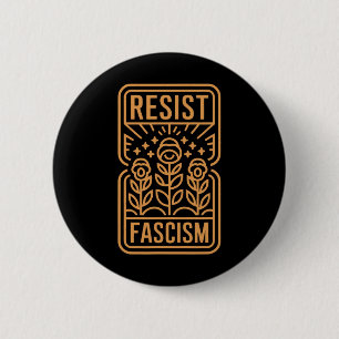 Chapa Redonda De 5 Cm Resistir al fascismo como protesta contra Trump