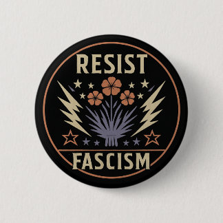 CHAPA REDONDA DE 5 CM RESISTIR EL FASCISMO