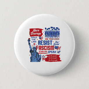 Chapa Redonda De 5 Cm Resistir el fascismo 2