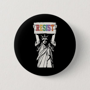 Chapa Redonda De 5 Cm Resistir Estatua de la Libertad Paz Amabilidad Tru