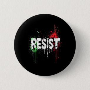Chapa Redonda De 5 Cm Resistir la protesta política _1