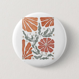 Chapa Redonda De 5 Cm RESISTIR la protesta política floral contra Trump