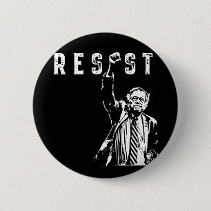 Chapa Redonda De 5 Cm Resistirse a Bernie Sanders Libertad Servicio Naci