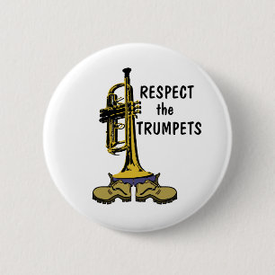 Chapa Redonda De 5 Cm Respetar a los Trumpets