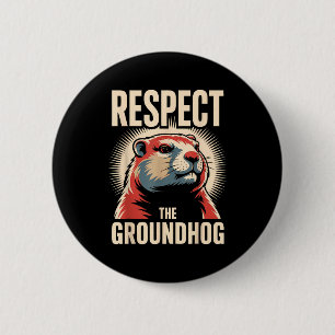 Chapa Redonda De 5 Cm Respetar El Estilo De Cartel Político De La Marmot