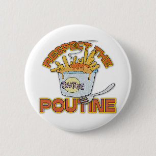 Chapa Redonda De 5 Cm Respete el Poutine