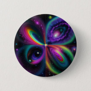 Chapa Redonda De 5 Cm Resumen de arte espacial