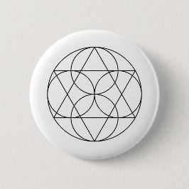Chapa Redonda De 5 Cm Resumen de geometría sagrada Minimalista moderna