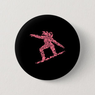 Chapa Redonda De 5 Cm Resumen Diseño de arte para deportes de invierno c