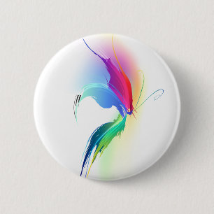 Chapa Redonda De 5 Cm Resumen Paint Splatt Butterfly