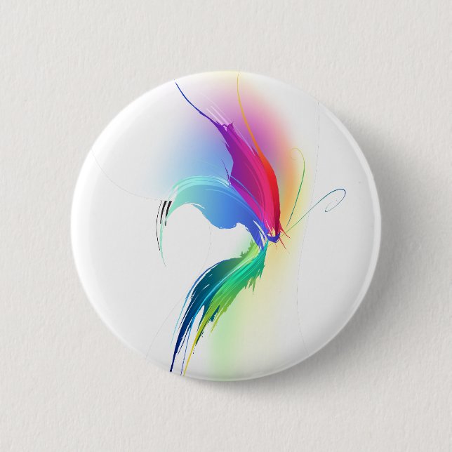 Chapa Redonda De 5 Cm Resumen Paint Splatt Butterfly (Anverso)