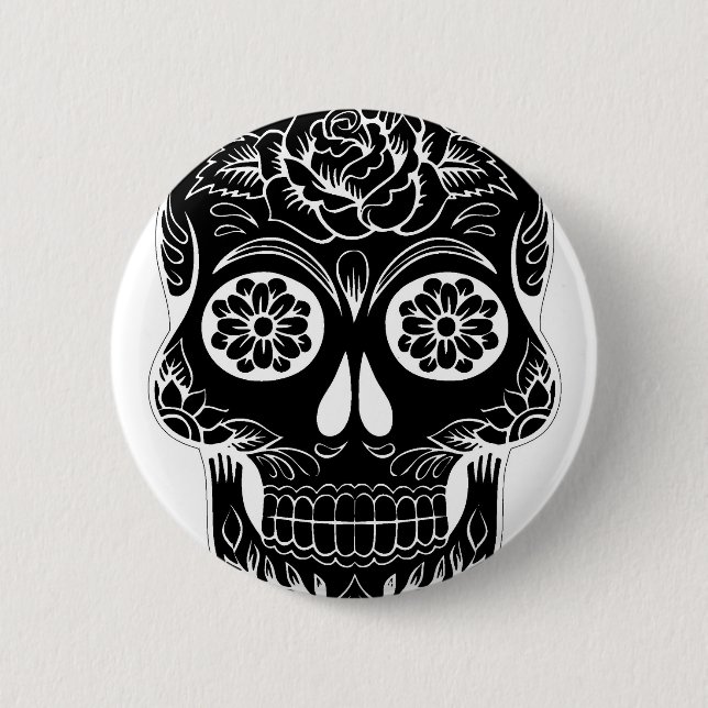 Chapa Redonda De 5 Cm Resumen Skull (Anverso)