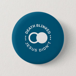 Chapa Redonda De 5 Cm Resurrección Cristiana Muerte Parpadeó Jesús No